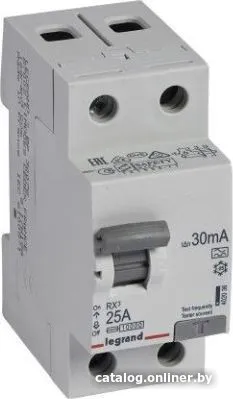 Устройство защитного отключения Legrand RХ3 2P 25A 30mA 10kA 2M тип А 402036 фото