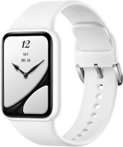 Фитнес-браслет Xiaomi Smart Band 10 Pro M2559B1 (белая керамика, с белым силиконовым ремешком, международная версия) фото