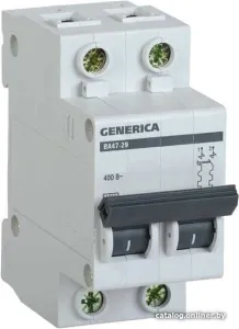Выключатель автоматический Generica ВА 47-29 2Р 25А 4.5кА MVA25-2-025-C фото