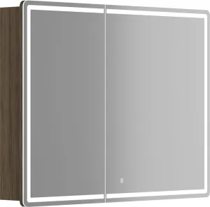 Sancos Шкаф с зеркалом Mirror MI100ECH (с LED подсветкой, дуб чарльстон) фото