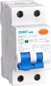 Дифференциальный автомат Chint NB1L 1P+N 32А 30mA хар.В 10кА АС 203102 фото