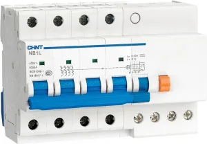 Дифференциальный автомат Chint NB1L-40 4P 16А 30mA 6кА А 198110 фото