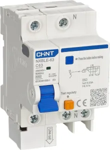 Дифференциальный автомат Chint NXBLE-63 1P+N 32А 30mA 6kA АС 819935 фото