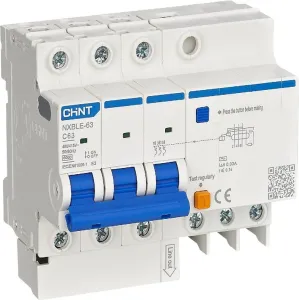 Дифференциальный автомат Chint NXBLE-63 3P+N 32А 30mA 6kA АС 982115 фото