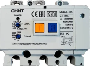 Устройство защитного отключения Chint NM8NL-125 3P RCD1 449979 фото