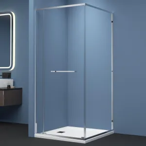 Душевой уголок Aquabath Polo AB-10HL-900-2000 (90x90, хром/прозрачное стекло) фото