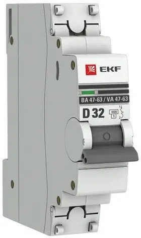 Выключатель автоматический EKF PROxima ВА 47-63 1P 32А (D) 4.5kA фото