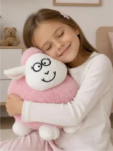 Игрушка-подушка BelToys Барашек Боб (розовый/молочный) фото