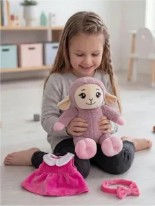 Классическая игрушка BelToys Овечка девочка (пудра/малиновый) фото
