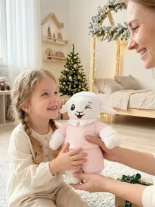 Классическая игрушка BelToys Овечка мальчик (белый/светло-розовый) фото