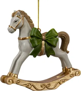 Елочная игрушка Erich Krause Decor. Лошадка-качалка с зеленым бантом 66165 фото