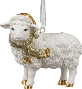 Елочная игрушка Erich Krause Decor. Овечка в золотом шарфе 66233 фото