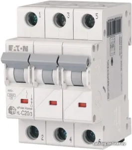 Выключатель автоматический Eaton HL-C203 3P 20A C 4.5кA 3M 194792 фото