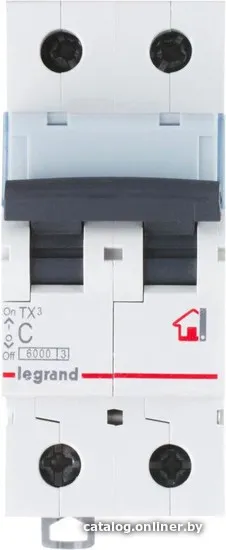 Выключатель автоматический Legrand TX3 2P C 63A 6кА 2M 404048 фото