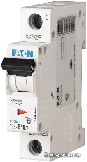 Выключатель автоматический Eaton PL6 1P 40А С 6кА 1M 286537 фото