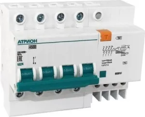 Дифференциальный автомат Атрион АД24 40А 100мА AD24-40-100 фото