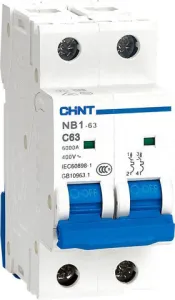 Выключатель автоматический Chint NB1-63 2P 20A 6kА C (DB) 179660 фото