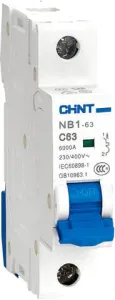 Выключатель автоматический Chint NB1-63H 1P 10A 10кА C (R) 179782 фото