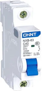 Выключатель автоматический Chint NXB-63S 1P 10A 4.5кА C 296709 фото