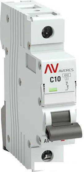 Выключатель автоматический EKF Averes AV-6 1P 10A (C) 6kA mcb6-1-10C-av фото