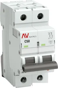 Выключатель автоматический EKF Averes AV-6 2P 50A (C) 6kA mcb6-2-50C-av фото