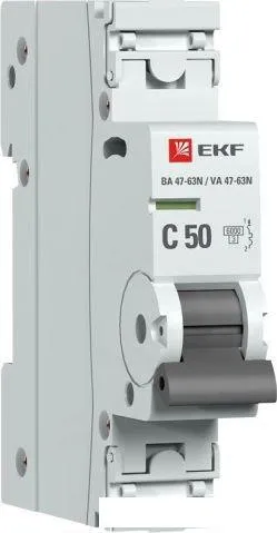 Выключатель автоматический EKF PROxima ВА 47-63N 1P 50А (C) 6кА M636150C фото