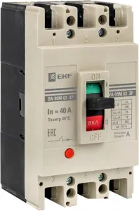 Выключатель автоматический EKF PROxima ВА-99М 6340А 3P 25кА mccb99-63-40m фото