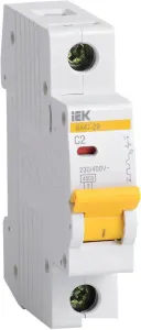 Выключатель автоматический IEK ВА 47-29 2А 1P 4.5кА С MVA20-1-002-C фото