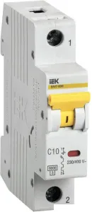 Выключатель автоматический IEK ВА 47-60M 1п 10А C MVA31-1-010-C фото