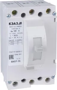 Выключатель автоматический КЭАЗ 40А 400Im ВА57-31-340010 УХЛ3 690В AC 108434 фото
