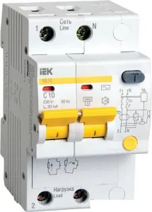Дифференциальный автомат IEK MAD10-2-010-C-030 фото