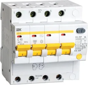 Дифференциальный автомат IEK АД-14 40А 100мА MAD10-4-040-C-100 фото
