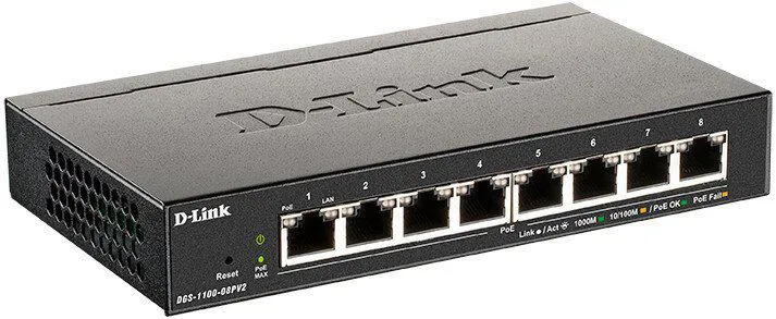 Управляемый коммутатор 2-го уровня D-Link DGS-1100-08PV2/A4A фото