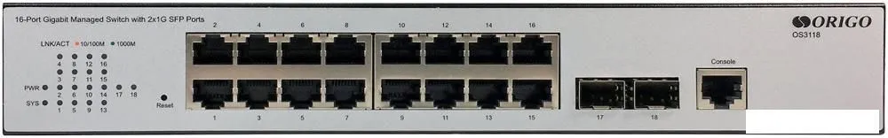Управляемый коммутатор 2-го уровня Origo OS3118/A2A фото