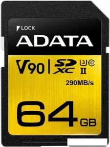 Карта памяти ADATA Premier ONE ASDX64GUII3CL10-C SDXC 64GB фото