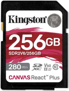 Карта памяти Kingston Canvas React Plus SDXC 256GB SDR2V6/256GB фото