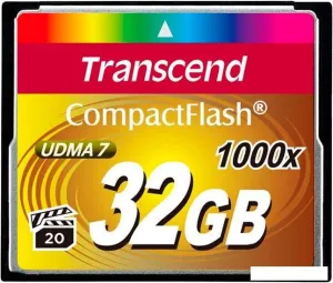 Карта памяти Transcend 1000x CompactFlash Ultimate 32GB (TS32GCF1000) фото