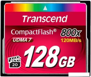 Карта памяти Transcend 800x CompactFlash Premium 128GB (TS128GCF800) фото