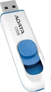 USB Flash ADATA C008 White+Blue 64 Гб (AC008-64G-RWE) фото