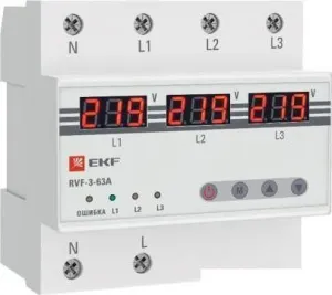 Реле контроля фаз EKF PROxima RVF-3-63a фото