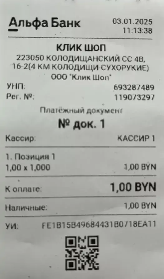 Образец чека newton